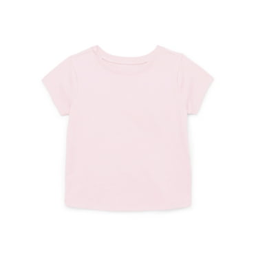 Garanimals Baby Girl Solid T-Shirt with Short Sleeves, Sizes 0M-24M
