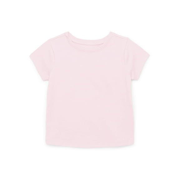 Garanimals Baby Girl Solid T-Shirt with Short Sleeves, Sizes 0M-24M