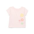 thumbnail image 1 of Garanimals Baby Girl Striped Graphic T-Shirt with Short Sleeves, Sizes 0M-24M, 1 of 3