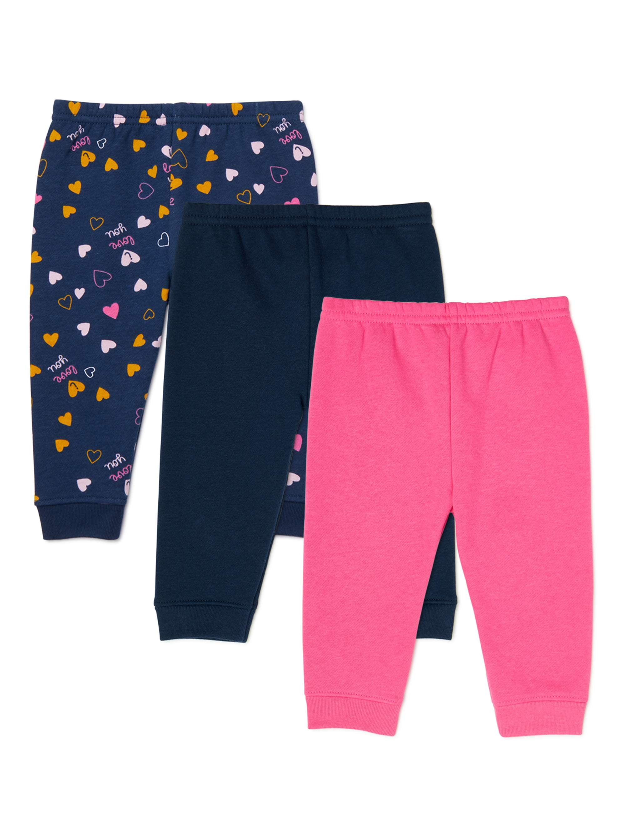Garanimals Baby Girl Sweatpants, 3Pack