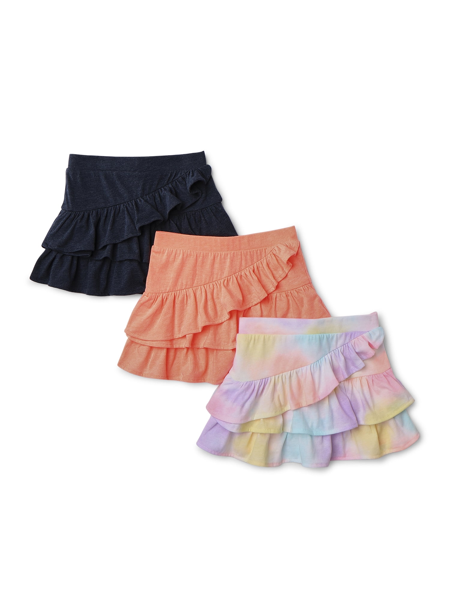 Garanimals Baby Girl & Toddler Girl Ruffled Skorts, 3pack (12 Months