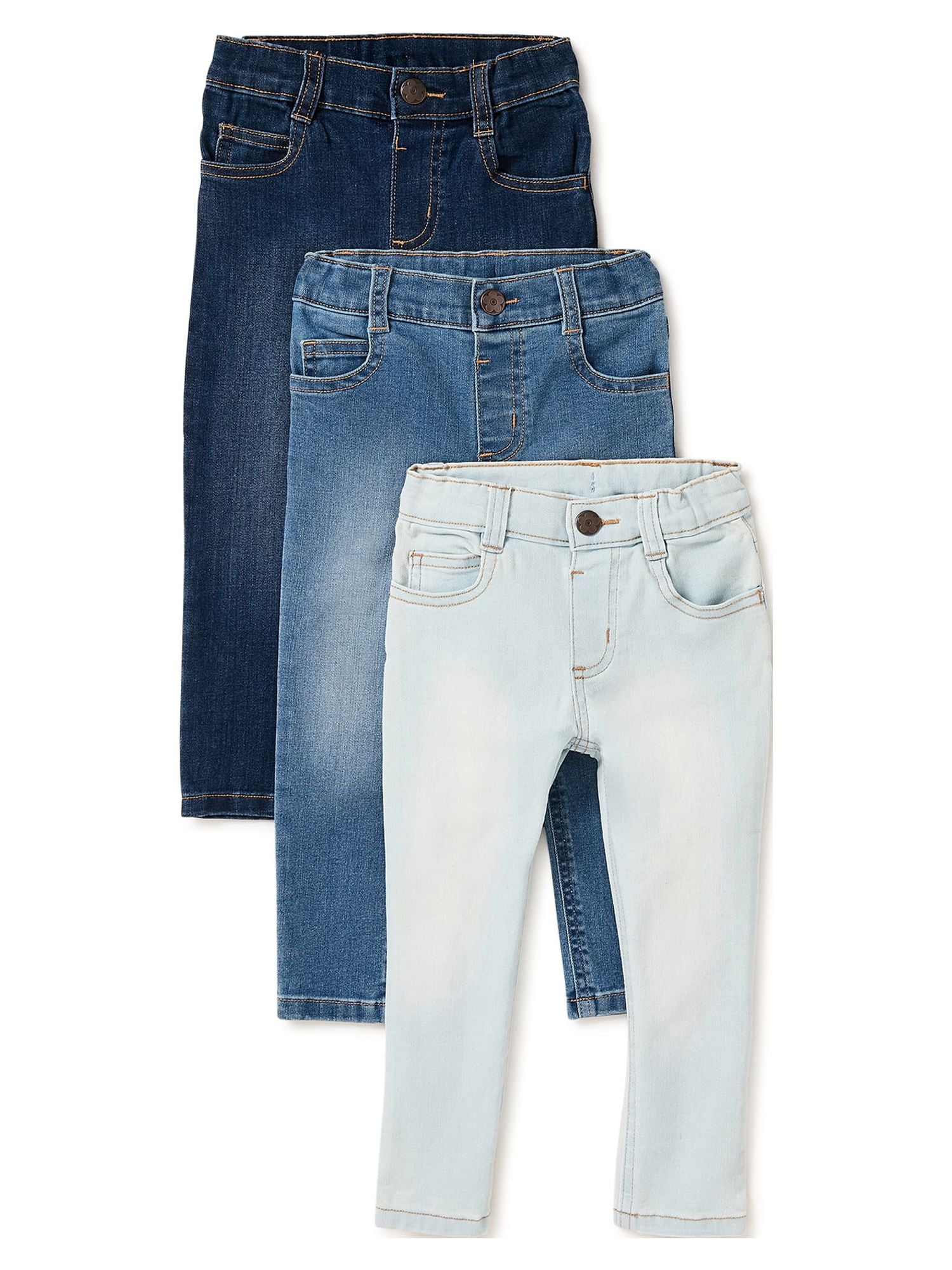 Garanimals Baby Girl and Toddler Girl Skinny Denim Multipack 3 Piece 12M 5T Walmart