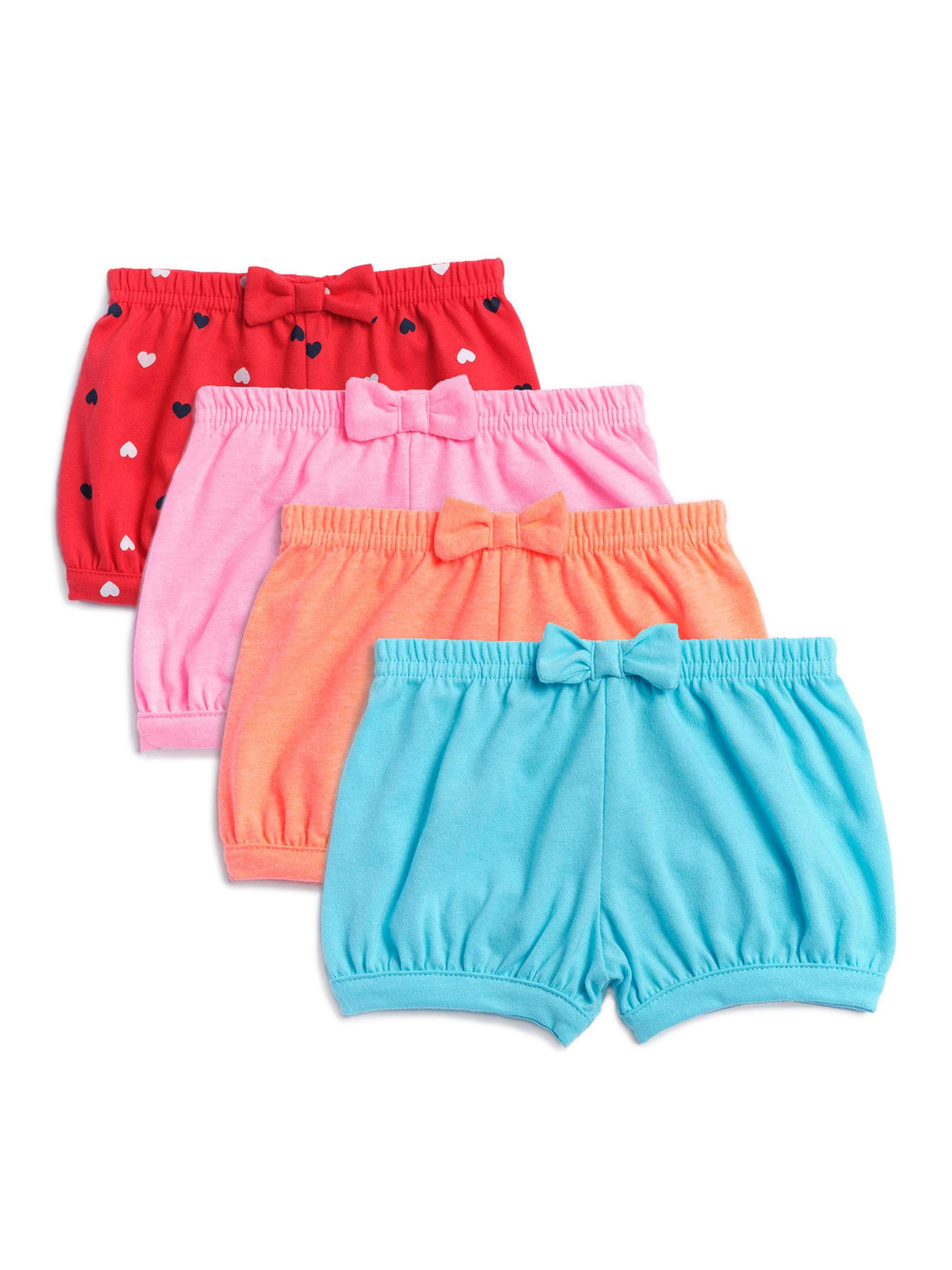 Garanimals Baby Girls Bubble Shorts, 4Pack