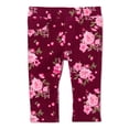 thumbnail image 1 of Garanimals Baby Girls Floral Twill Stretch Legging, 0/3M-24M, 1 of 3