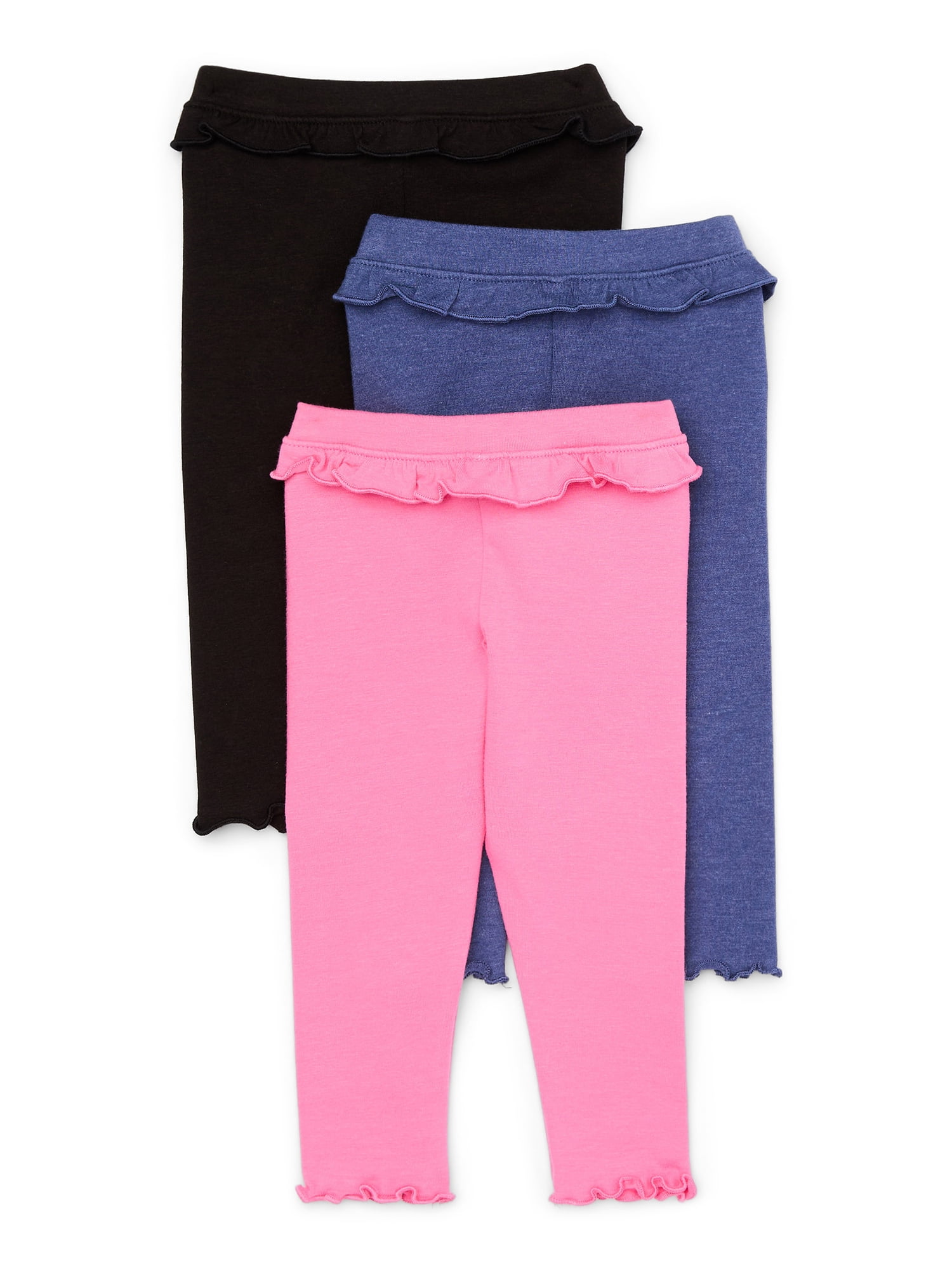 Garanimals Baby Girl Flutter Leggings Multipack, 3Pack, Sizes 024