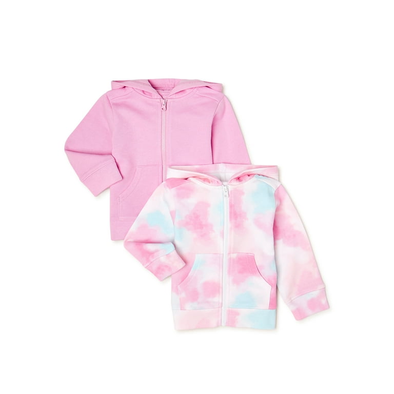 PINK HOODIE WITH COLOR BLOCK IN FRENCH TERRY, BABY PINK HOODIE WITH COLOR BLOCK IN FRENCH TERRY, BABY