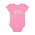 thumbnail image 1 of Garanimals Baby Girl Puff Cap Sleeve Graphic Bodysuit, Sizes 0-24 Months, 1 of 4