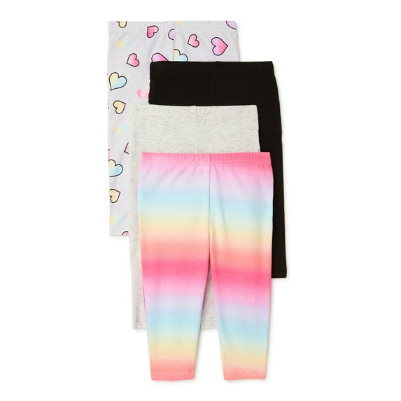 Garanimals Baby Girls’ Leggings Multipack, 4-Pack, Sizes 0/3-24 Months