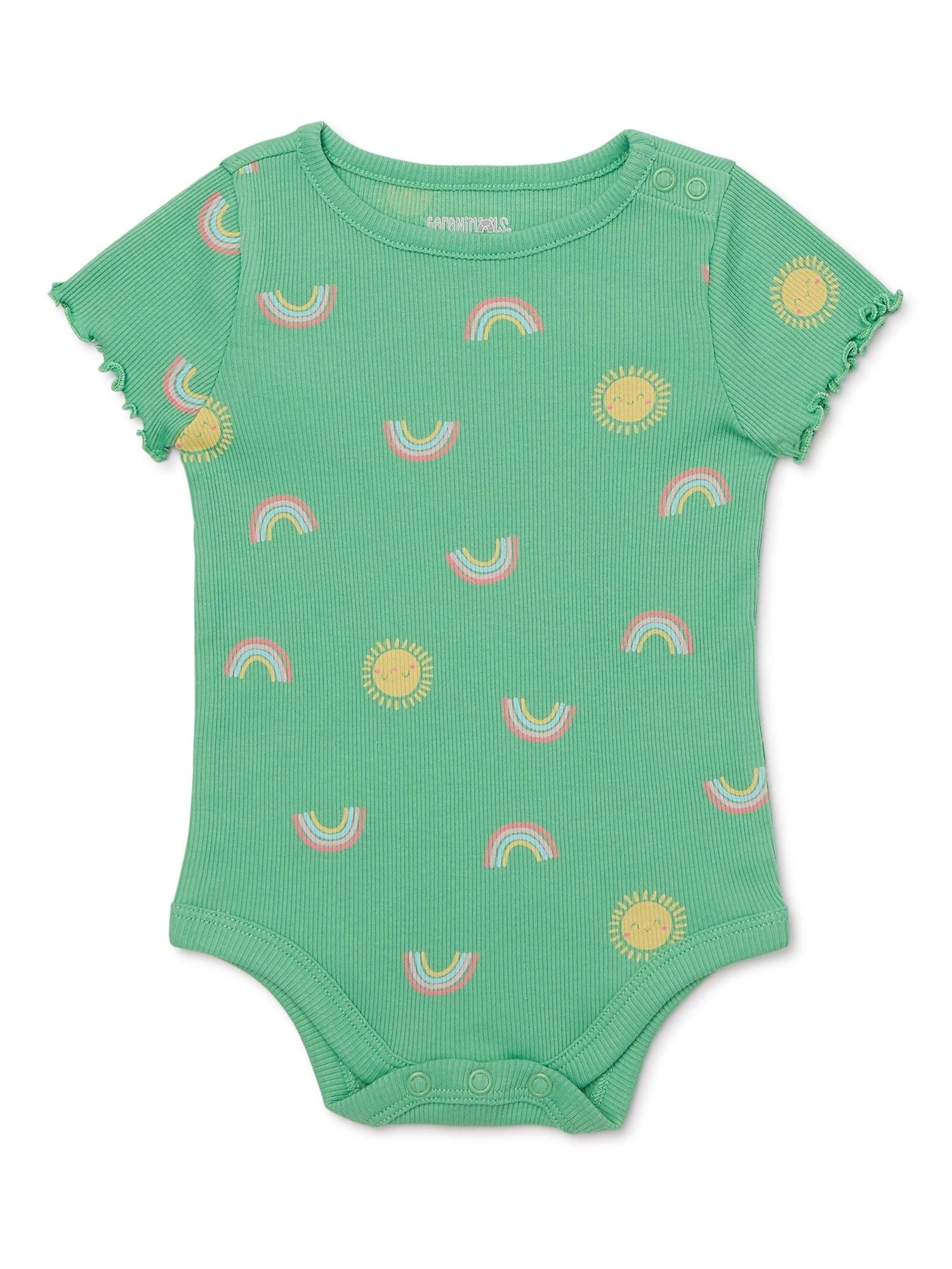 Garanimals Baby Girls’ Pointelle Bodysuit with Short Sleeves, Sizes 0M24M