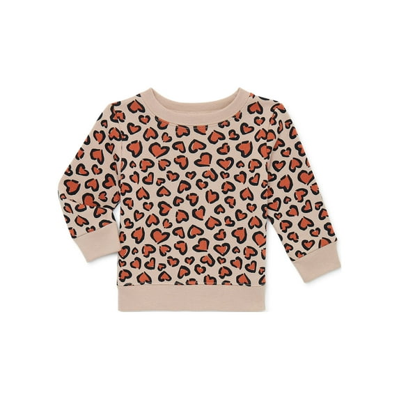 Garanimals Baby Girls Print Fleece Top, Sizes 6-9 Months-24 Months