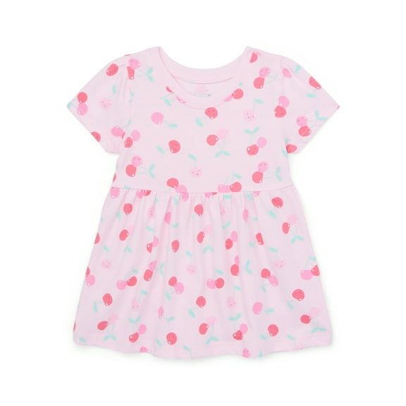 Garanimals Baby Girl Short Sleeve Print Jersey Dress, Sizes 0-24 Months