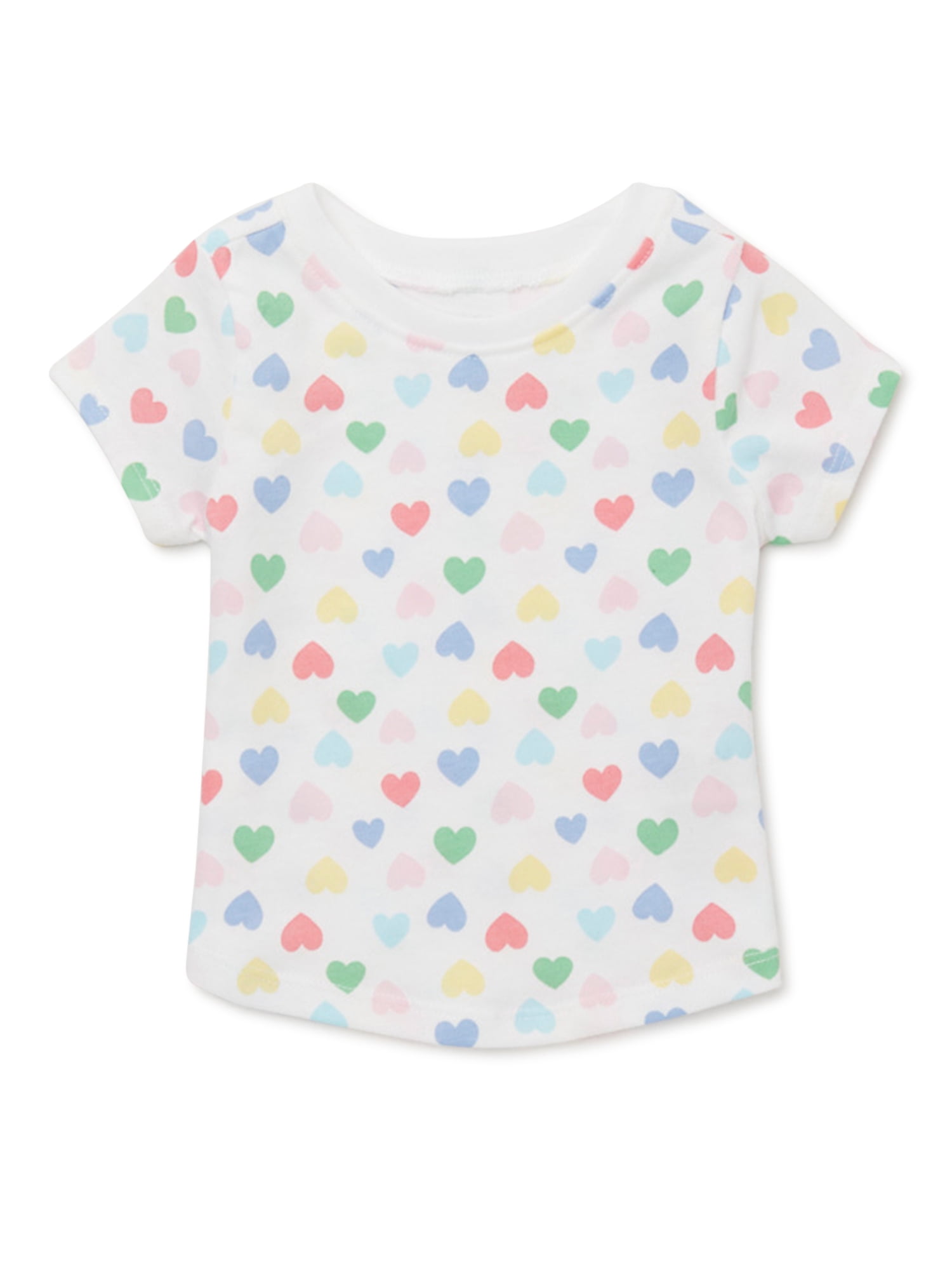 Garanimals Baby Girls Print Tee with Short Sleeves, Sizes 0M-24M ...