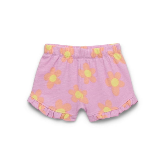 Garanimals Baby Girls Printed Knit Ruffle Shorts, Sizes 0M-24M
