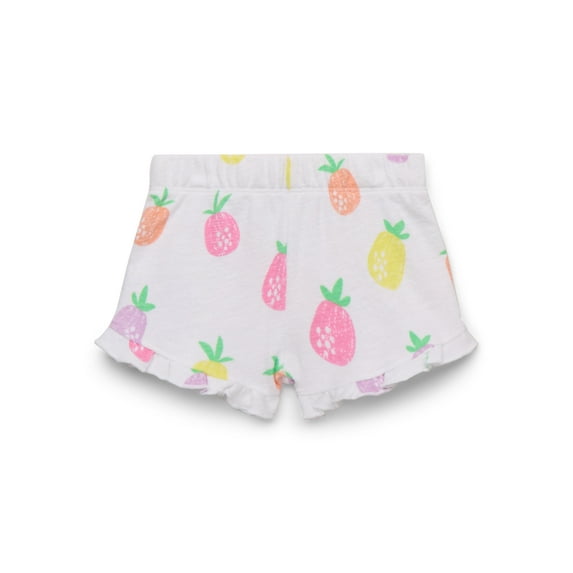 Garanimals Baby Girls Printed Knit Ruffle Shorts, Sizes 0M-24M