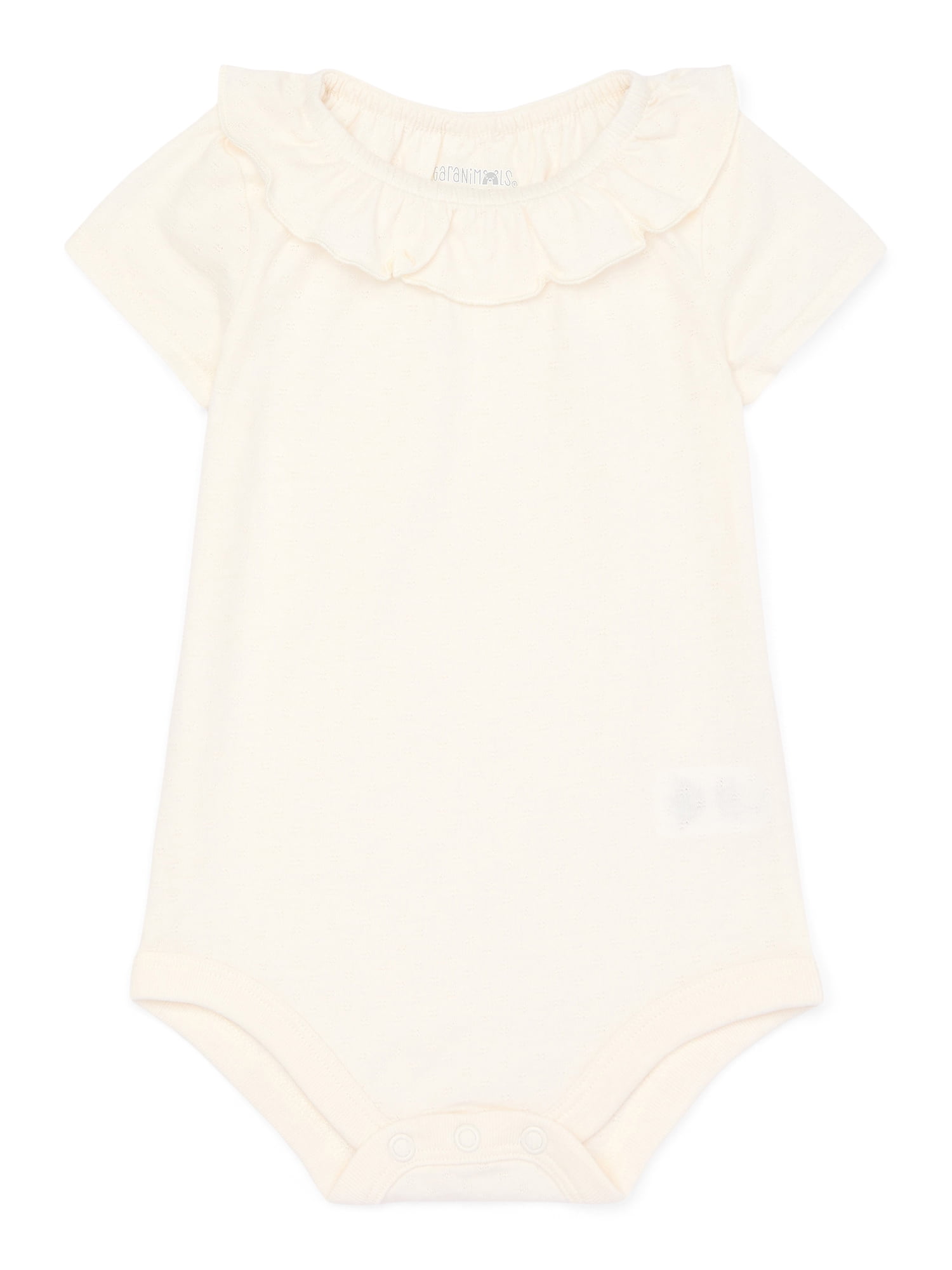 Garanimals Baby Girl Ruffle Collar Pointelle Bodysuit, Sizes 024