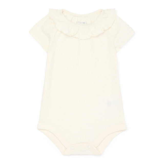 Garanimals Baby Girl Ruffle Collar Pointelle Bodysuit, Sizes 024