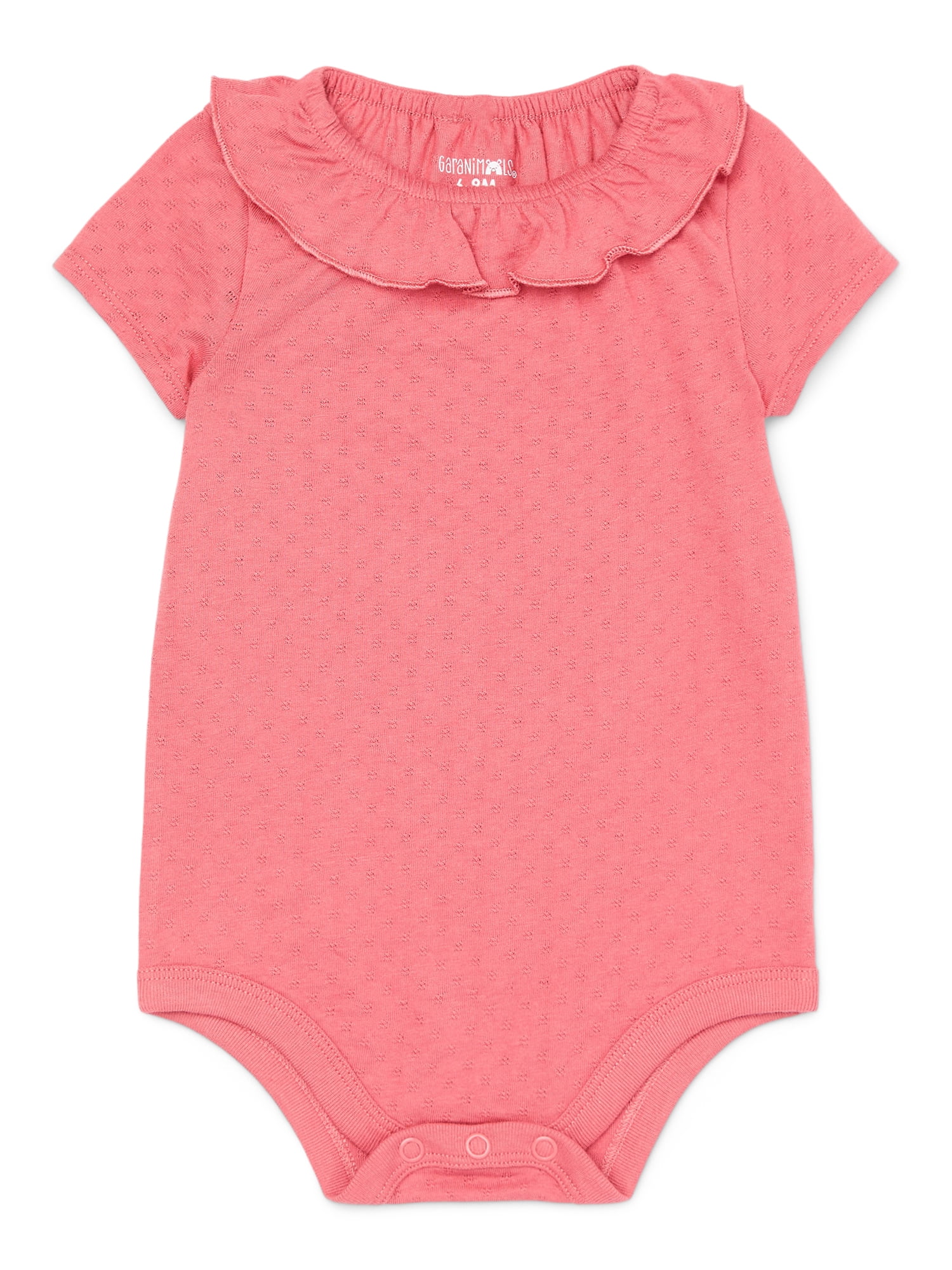 Garanimals Baby Girl Ruffle Collar Pointelle Bodysuit, Sizes 024