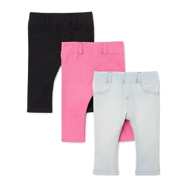 Garanimals Baby Girls' Skinny Jeans, 3-Pack