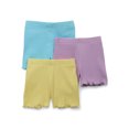 thumbnail image 1 of Garanimals Baby Girls Solid Ribbed Ruffle Shorts, 3-Pack, Sizes 0-24M, 1 of 4