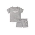 thumbnail image 1 of Garanimals Baby Short Sleeve French Terry T-Shirt & Shorts Outfit Set, Sizes 0-24 Months, 1 of 6