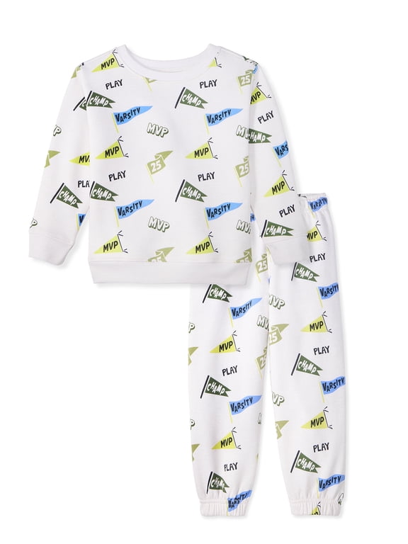 Baby & Toddler Boys Fleece Outfit Set, Sweatshirt & Sweatpants, Sizes 0-6T