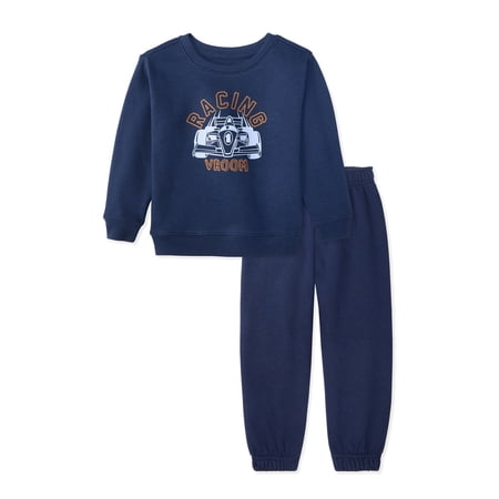 Garanimals Baby & Toddler Boys Fleece Outfit Set, Sweatshirt & Sweatpants, Sizes 0-6T