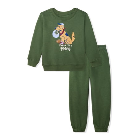 Garanimals Baby & Toddler Boys Fleece Outfit Set, Sweatshirt & Sweatpants, Sizes 0-6T