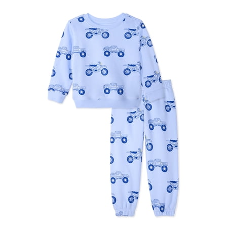 Garanimals Baby & Toddler Boys Fleece Outfit Set, Sweatshirt & Sweatpants, Sizes 0-6T