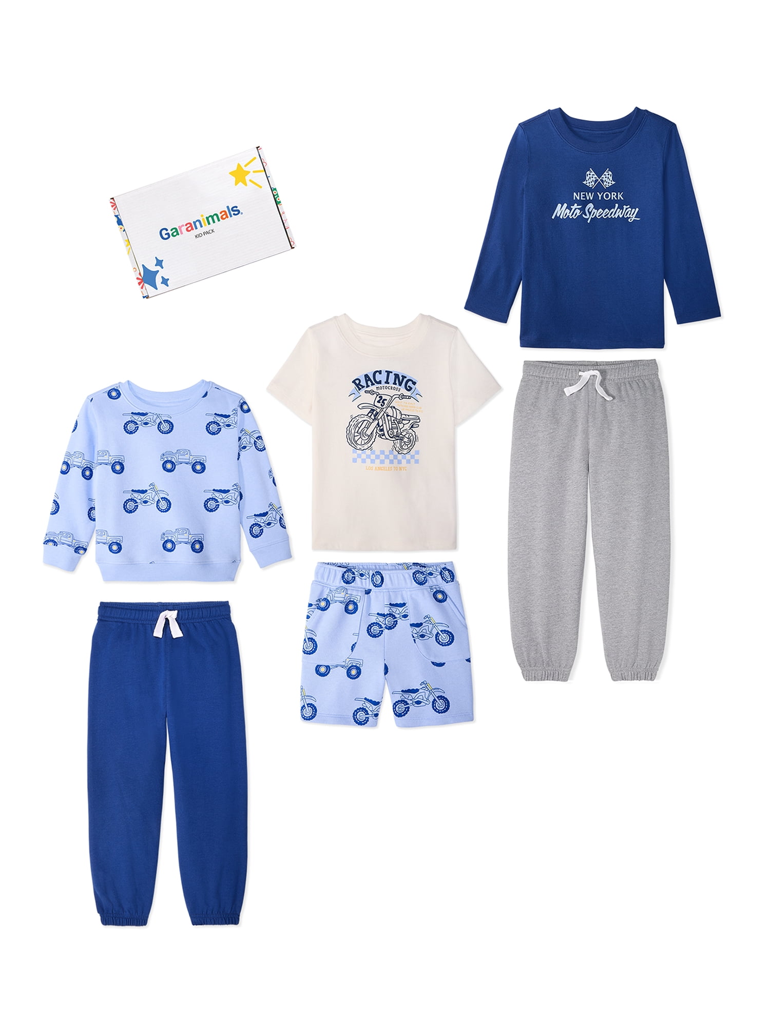 Garanimals Baby & Toddler Boy 6-Piece Kid Pack Outfit Set, Sizes 0-6T