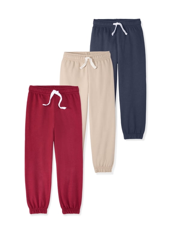 Baby & Toddler Boys French Terry Pull-On Joggers, Single & 3-Pack, Sizes 0-6T