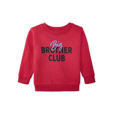 Garanimals Baby & Toddler Boys Graphic Fleece Crewneck Sweatshirt, Sizes 0-6T