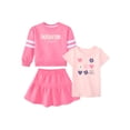 thumbnail image 1 of Garanimals Baby & Toddler Girl 3-Piece Outfit Set, Sizes 0-6T, 1 of 11