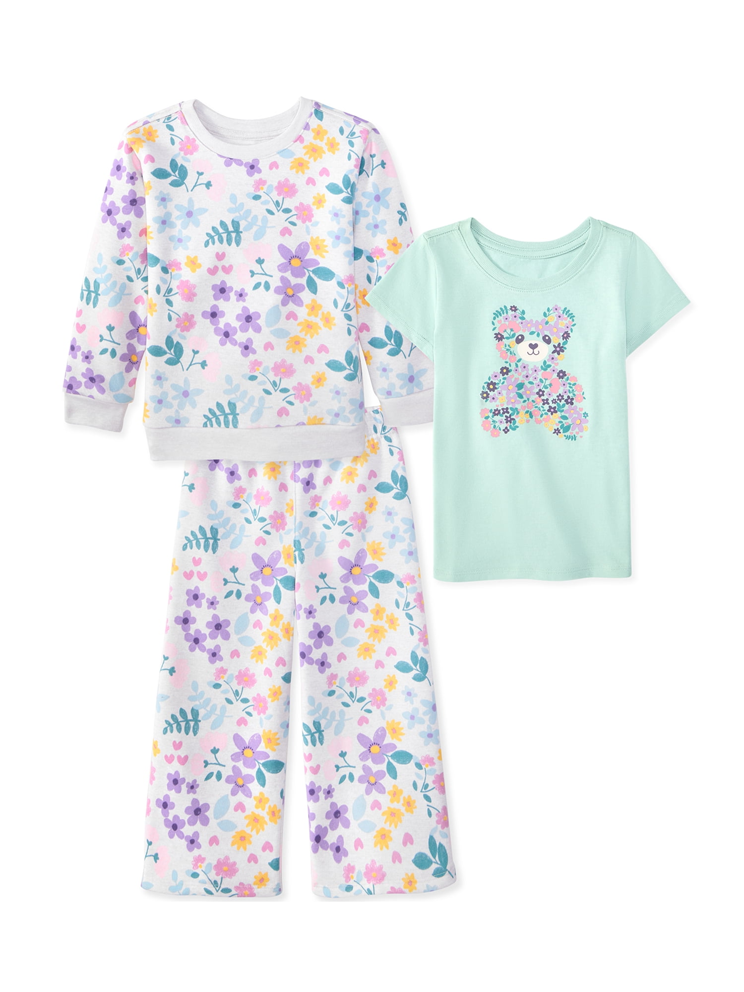 Garanimals Baby & Toddler Girl 3-Piece Outfit Set, Sizes 0-6T