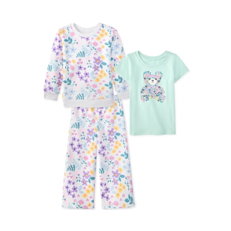 Garanimals Baby & Toddler Girl 3-Piece Outfit Set, Sizes 0-6T