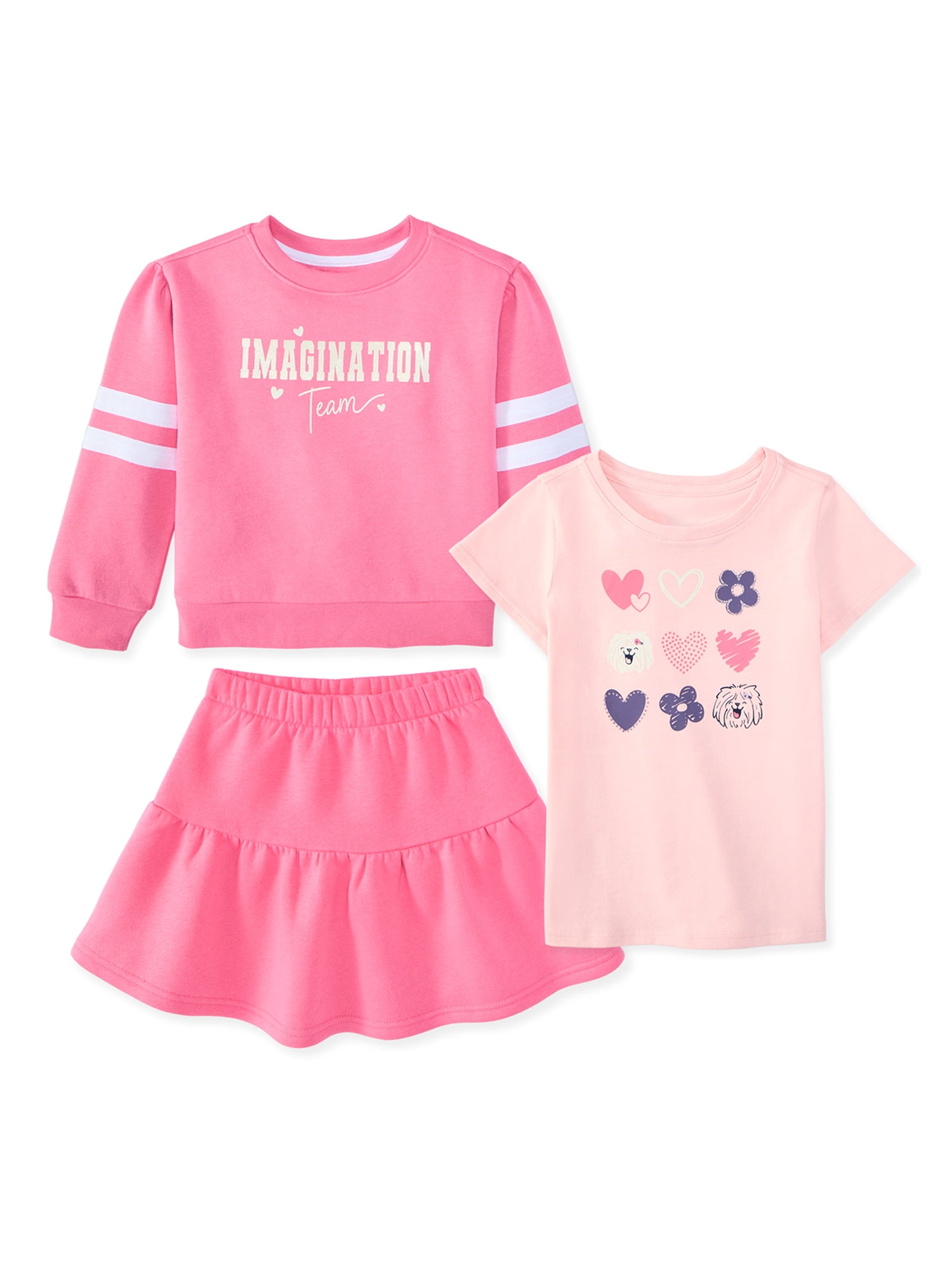 Garanimals Baby & Toddler Girl 3-Piece Outfit Set, Sizes 0-6T