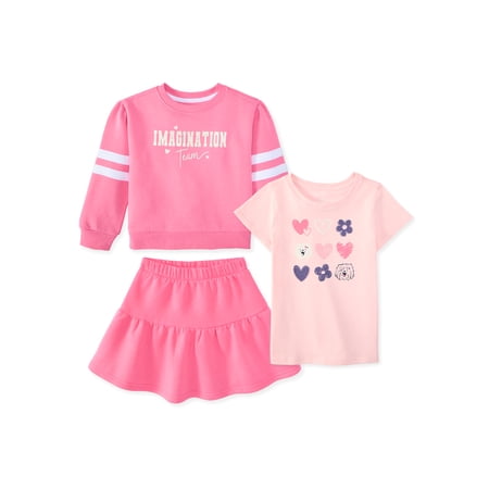 Garanimals Baby & Toddler Girl 3-Piece Outfit Set, Sizes 0-6T