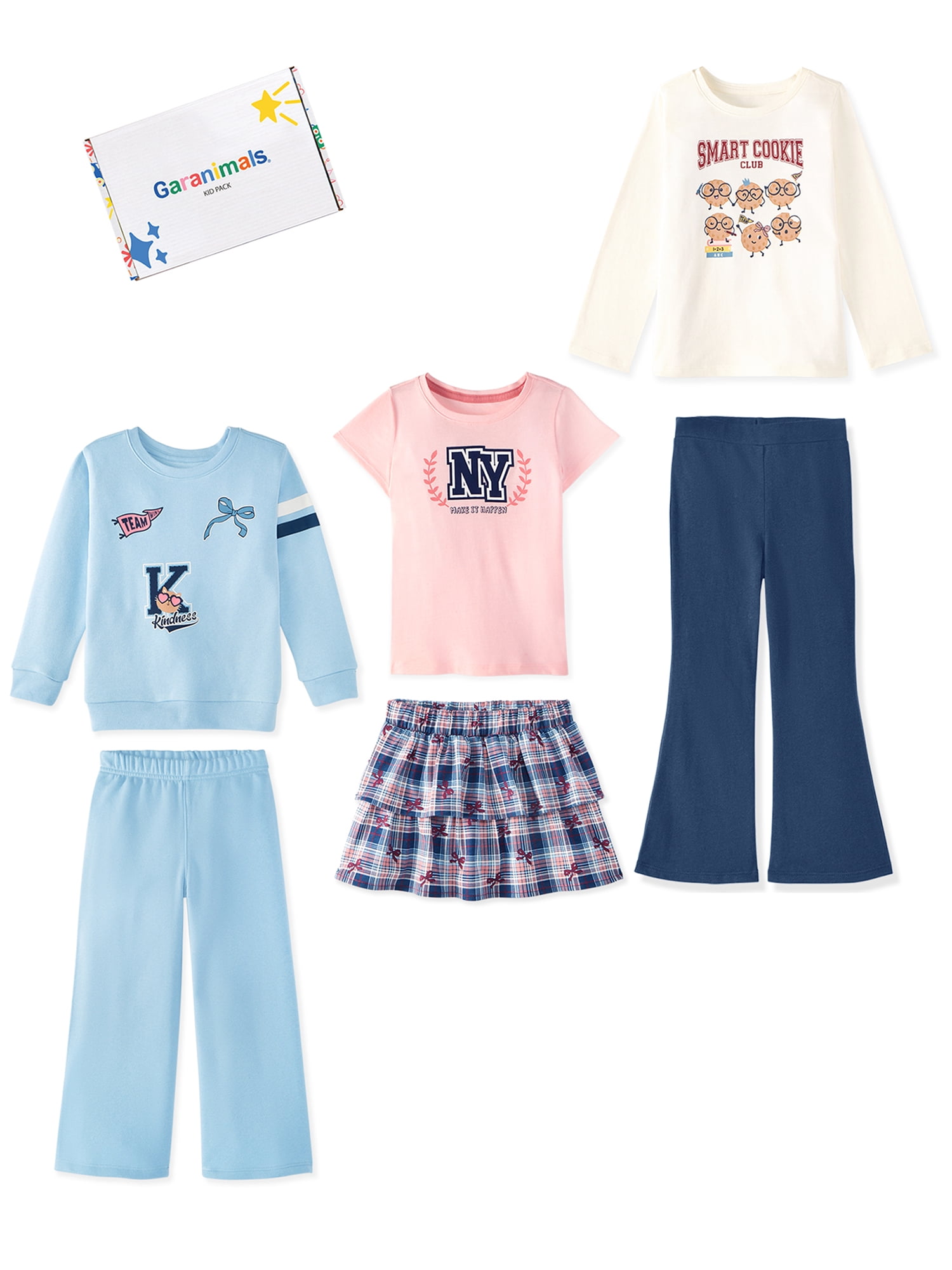Garanimals Baby & Toddler Girl 6-Piece Kid Pack Outfit Set, Sizes 0-6T