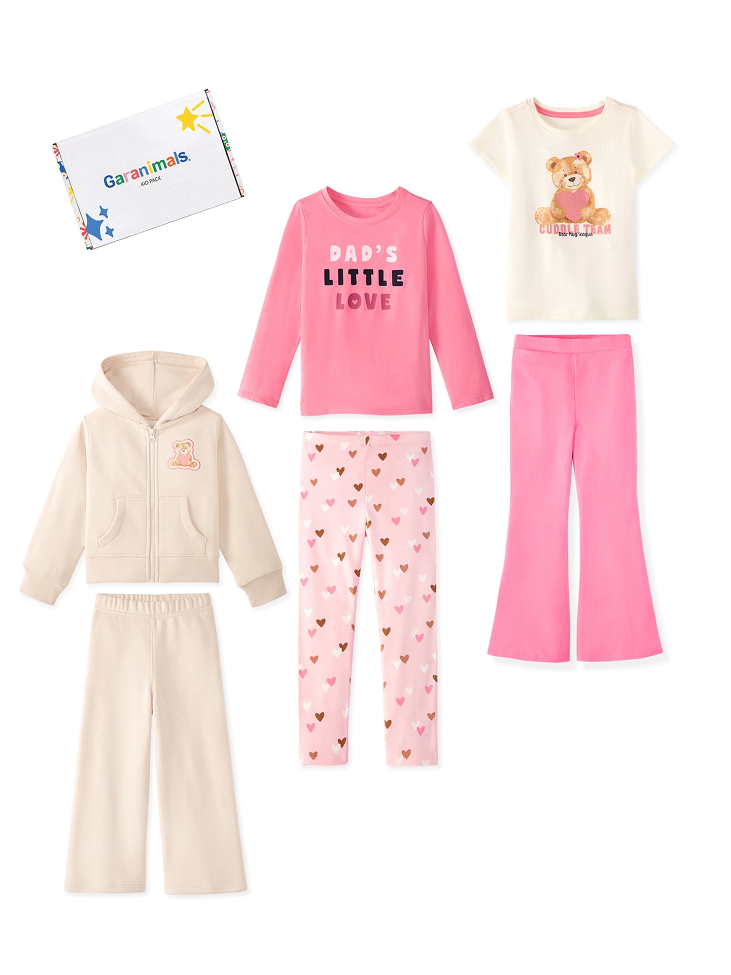 Baby & Toddler Girl 6-Piece Kid Pack Outfit Set, Sizes 0-6T