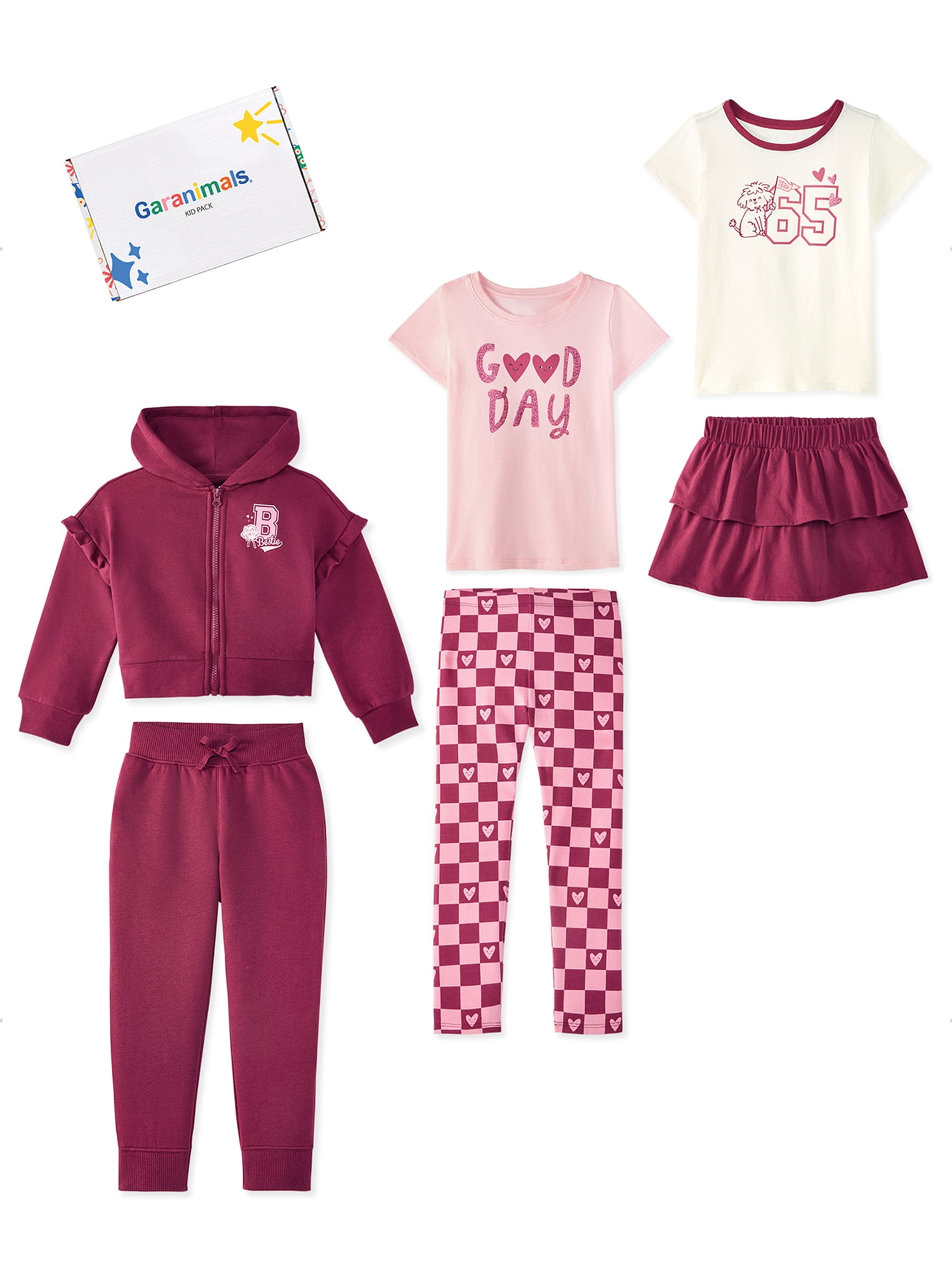 Garanimals Baby & Toddler Girl 6-Piece Kid Pack Outfit Set, Sizes 0-6T