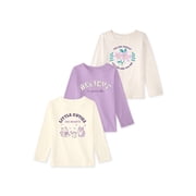 Garanimals Baby & Toddler Girl Long Sleeve Shirts, Single & 3-Pack, Sizes 0-6T