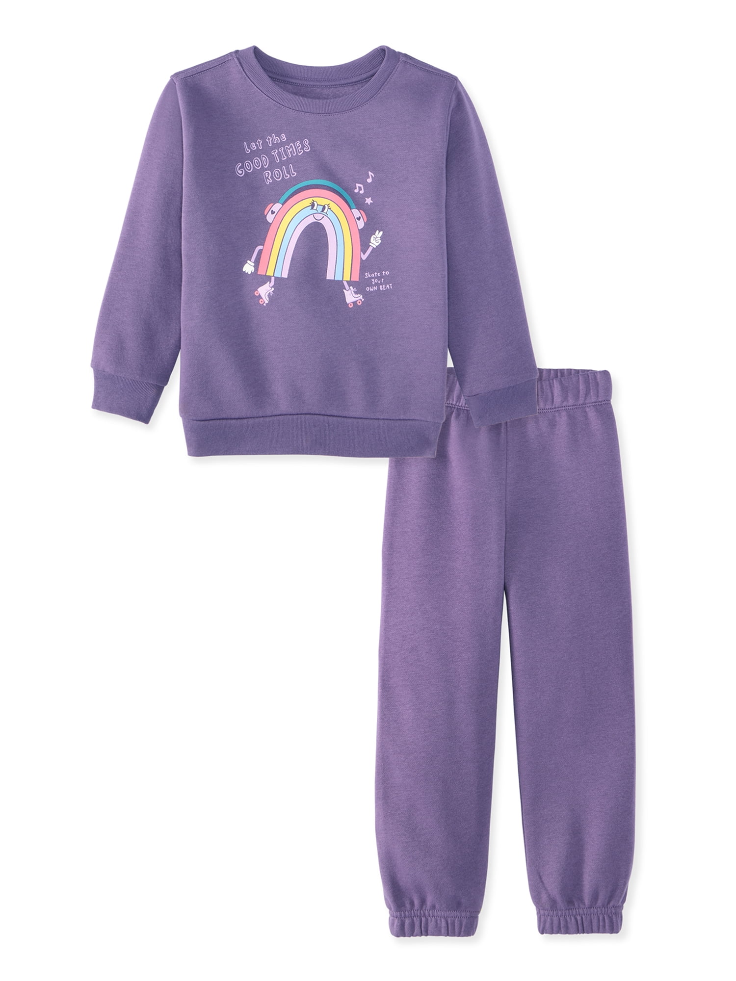 Garanimals Baby & Toddler Girl Outfit Set, 2-Piece Fleece, Sizes 0-6T