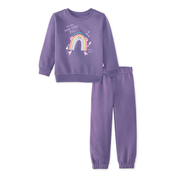 Garanimals Baby & Toddler Girl Outfit Set, 2-Piece Fleece, Sizes 0-6T