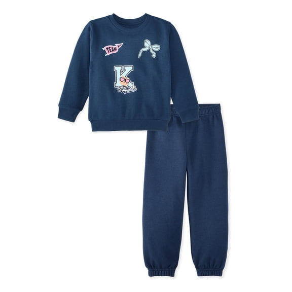 Garanimals Baby & Toddler Girl Outfit Set, 2-Piece Fleece, Sizes 0-6T