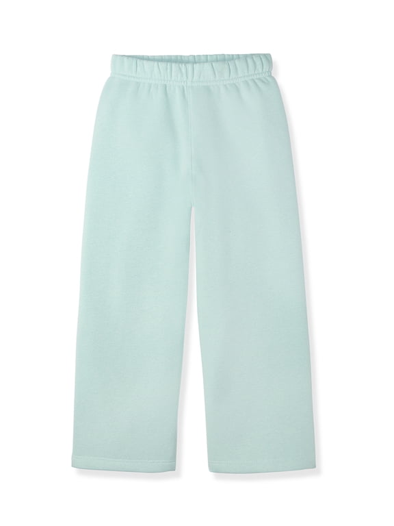 Baby & Toddler Girls Fleece Sweatpants, Wide Leg, Sizes 0-6T