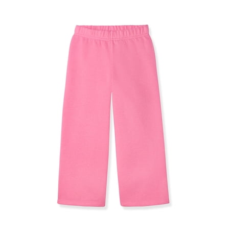 Garanimals Baby & Toddler Girls Fleece Sweatpants, Wide Leg, Sizes 0-6T