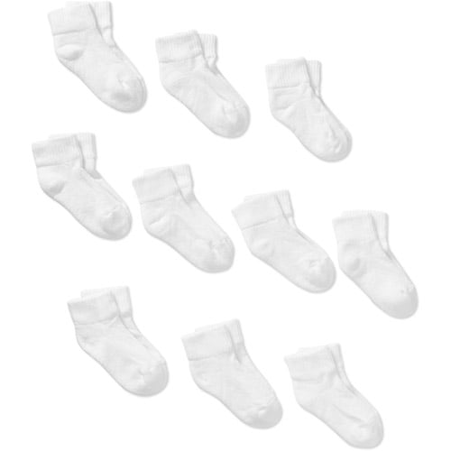 Garanimals Baby Toddler Lowcut Socks White, 10-Pack - Walmart.com