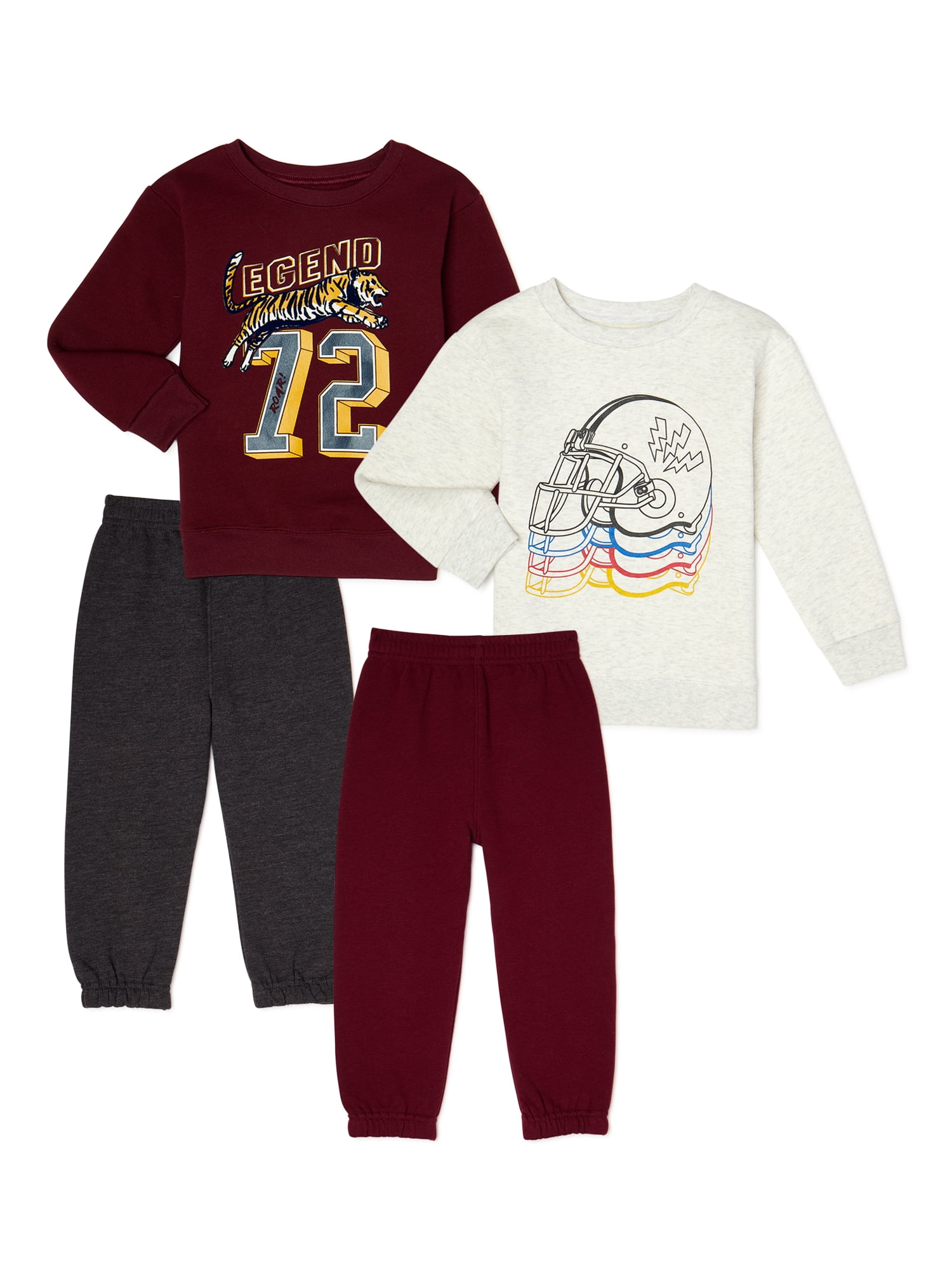 Garanimals Baby and Toddler Boy Fleece Sweatshirt and Sweatpants Outfit ...