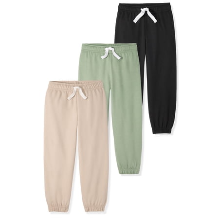 Garanimals Baby & Toddler Boys French Terry Pull-On Joggers, Single & 3-Pack, Sizes 0-6T
