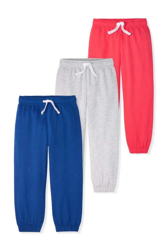 Baby & Toddler Boy Cotton French Terry Pull-On Joggers, 3-Pack, 0M–6T