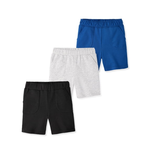 Garanimals Newborn, Baby & Toddler Boy Cotton French Terry Pull-On Shorts, 3-Pack, Sizes 0-6T